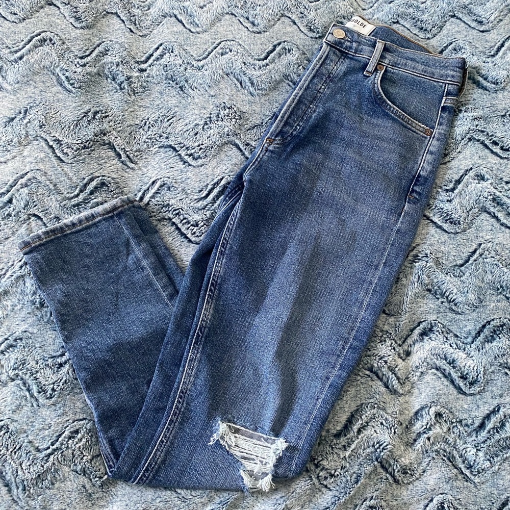 NWT Agolde Nico High Rise Slim fit